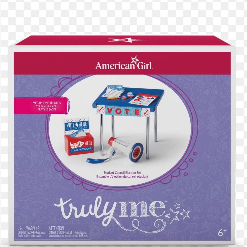 American Girl Election Campaign Set with Red and Blue Accents